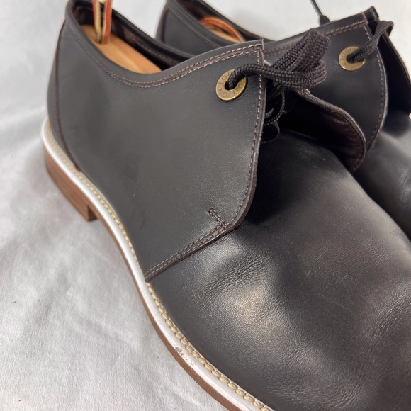 LOUIS VUITTON Brown Leather Lace Up Classic Oxfords Made in Italy 10 11US - Picture 7 of 17
